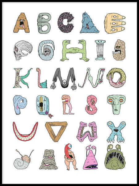 abc monsters Poster: ABC Monster