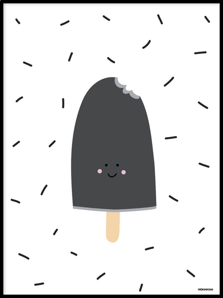 Poster: Ice Cream Black, by Fröken Form
