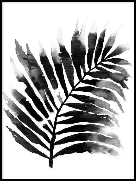Poster: Leaf, black, by Sofie Rolfsdotter