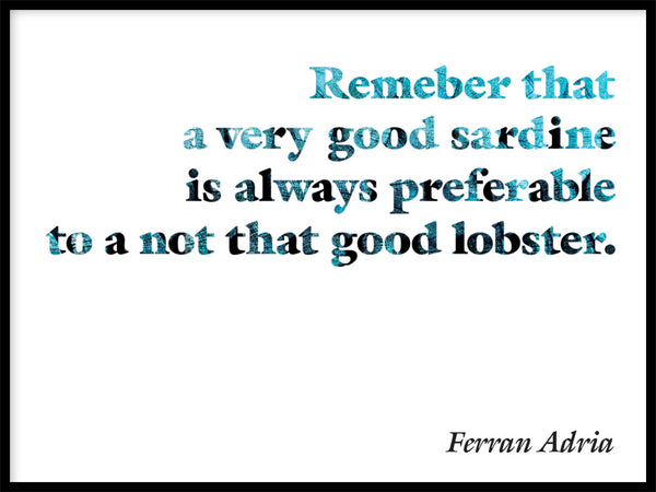 Poster: Words by Ferran Adria, by The Wall Cookbook