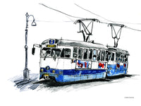 Poster: Tram no 3, by Lisbeth Svärling