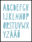Poster: ABC, blue, by Discontinued products