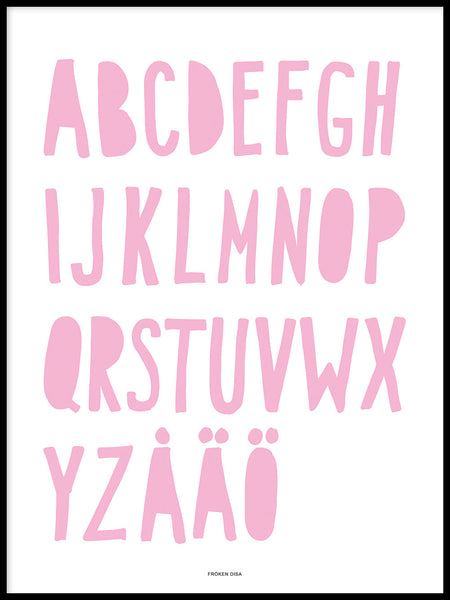 Poster: ABC, pink, by Discontinued products
