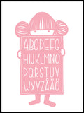 Poster: Alphabet Buddy Rose, by Anna Grundberg