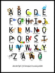 Poster: Alphabet poster, by Lindblom of Sweden