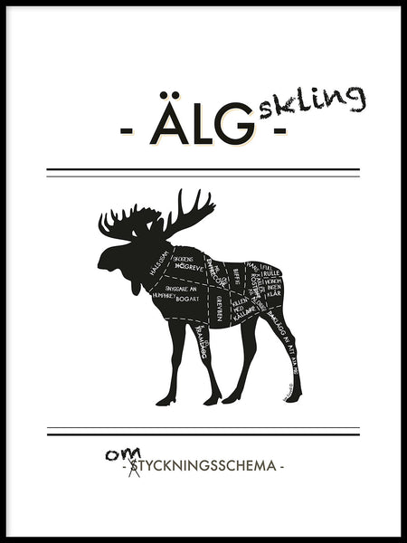 Poster: Älgskling, by Ateljé Spektrum - Linn Köpsell