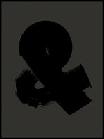 Poster: Ampersand, grey, by Fia Lotta Jansson Design