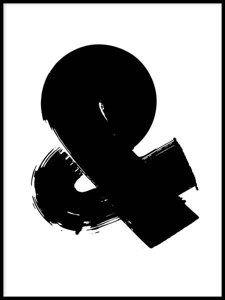 Poster: Ampersand, white, by Fia Lotta Jansson Design