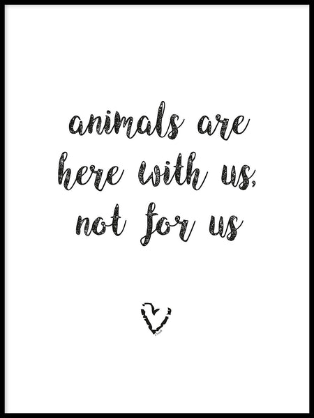 Poster: Animals are here with us, by Ateljé Spektrum - Linn Köpsell