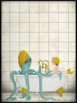 Poster: Time for a bath, by Majali Design & Illustration