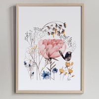 Poster: Bird among flowers, by Discontinued products