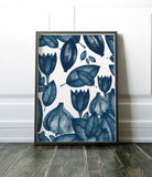 Poster: Blue Flowers, by Discontinued products