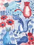 Poster: Floral Cats, by Discontinued products