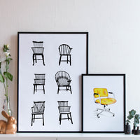 Poster: Chairs, by Sofie Staffans-Lytz