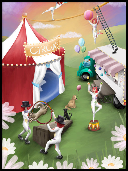Poster: Circus Playland, by Ekkoform illustrations