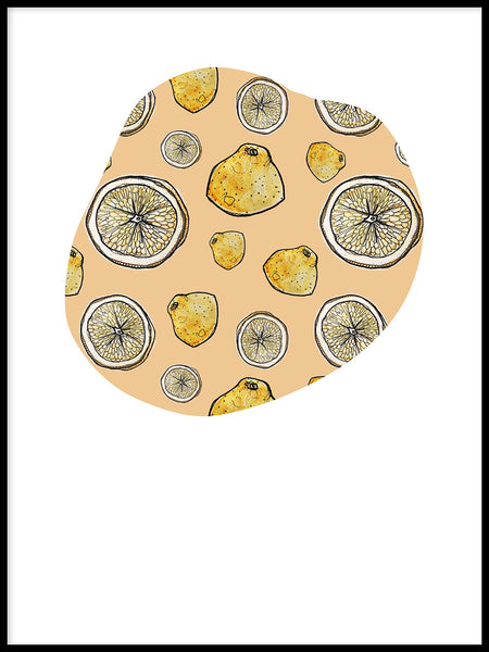 Poster: Circle of lemons, by Fia-Maria