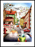 Poster: City Life, by Ekkoform illustrations