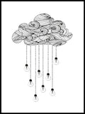 Poster: Cloud Bulb, by Grafiska huset