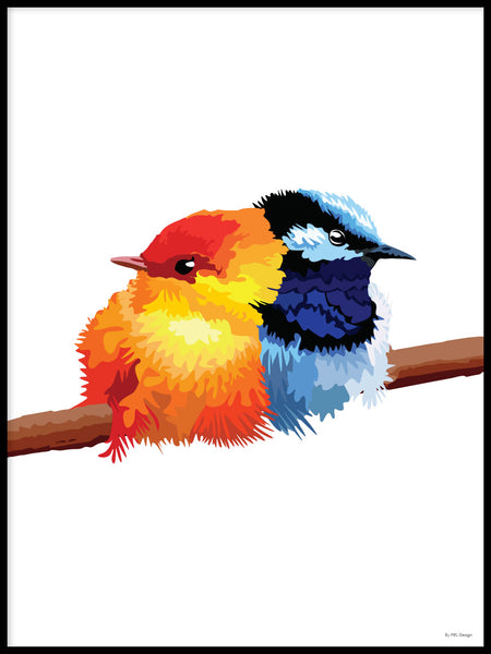 Poster: Colorful Birds #16, by PIEL Design