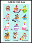 Poster: Cupcake Calendar, by Annas Design & Illustration