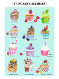 Poster: Cupcake Calendar, by Annas Design & Illustration