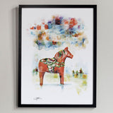 Poster: Dala horse, by Discontinued products