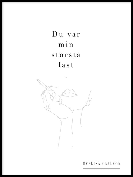 Poster: Dig glömmer jag aldrig, by EVELINA CARLSON x ELIN JÖNINGER
