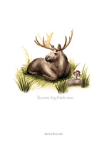 Poster: Dream Big little one (Moose), by Ekkoform illustrations