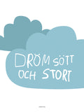 Poster: Dröm sött, blue, by Discontinued products