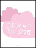 Poster: Dröm sött, pink, by Discontinued products
