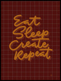 Poster: Eat Sleep Create Repeat, by Fia Lotta Jansson Design
