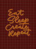 Poster: Eat Sleep Create Repeat, by Fia Lotta Jansson Design