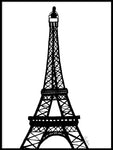 Poster: Eiffel tower, by Elina Dahl