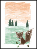 Poster: The squirrel in the woods, by ANNABOYE