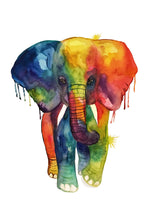 Poster: Elephant in watercolor, by Lindblom of Sweden