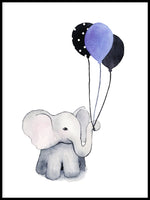 Poster: Elephant, by Cora konst & illustration