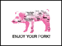 Poster: Enjoy Your Pork!, by Discontinued products