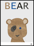 Poster: Fabric Bear, by Paperago