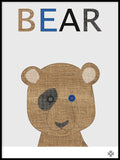 Poster: Fabric Bear, by Paperago