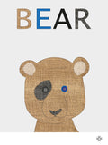 Poster: Fabric Bear, by Paperago