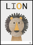 Poster: Fabric Lion, by Paperago