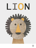 Poster: Fabric Lion, by Paperago