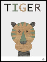 Poster: Fabric Tiger, by Paperago