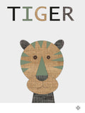 Poster: Fabric Tiger, by Paperago