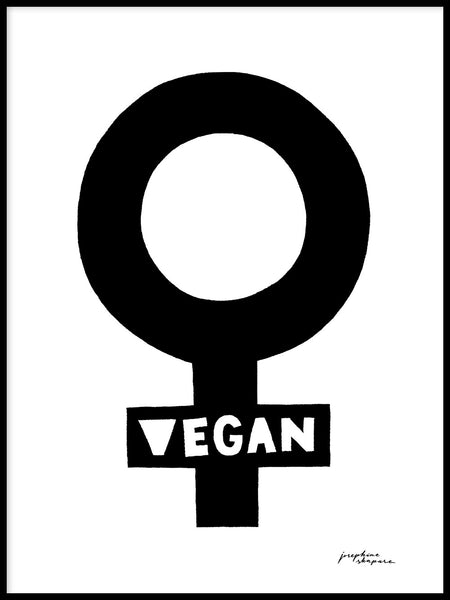 Poster: Fem Vegan, by Josephine Skapare