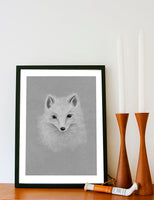 Poster: Arctic fox, by Fröken Fräken Form