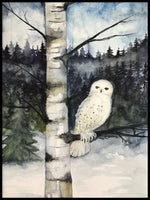 Poster: The Mountain Owl, by Lindblom of Sweden