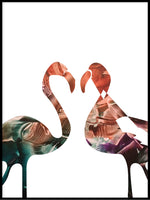 Poster: Flamingo, sunset, by LIWE