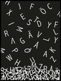 Poster: Flying letters black, by Discontinued products
