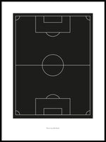 Poster: Football field home black, by Tim Hansson